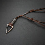 Leather Triangle Rope Chain Necklace — Zinc Alloy
