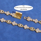 Silver Cross Iced Out Pendant Necklace CZ