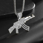 Hip Hop Iec Out Put Crystal Zirconia Dollar Sign Pendant Necklace Fashion Punk Cool Rock Rap Party Jewelry Accessories