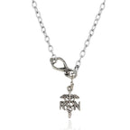 Crown of Thorns Jesus Cross Cutout Necklace — Stainless Steel