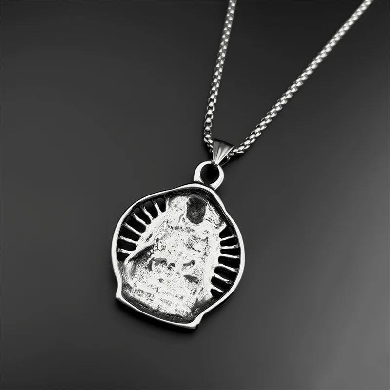 Buddhist Silver Pendant Amitabha Buddha Maitreya