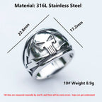 2022 NEW Men's 316L stainless-steel rings Punisher skeleton mask Vintage ring for teens FASHION Jewelry Gifts free shipping