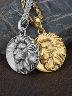 Lion Head Pendant — 925 Silver