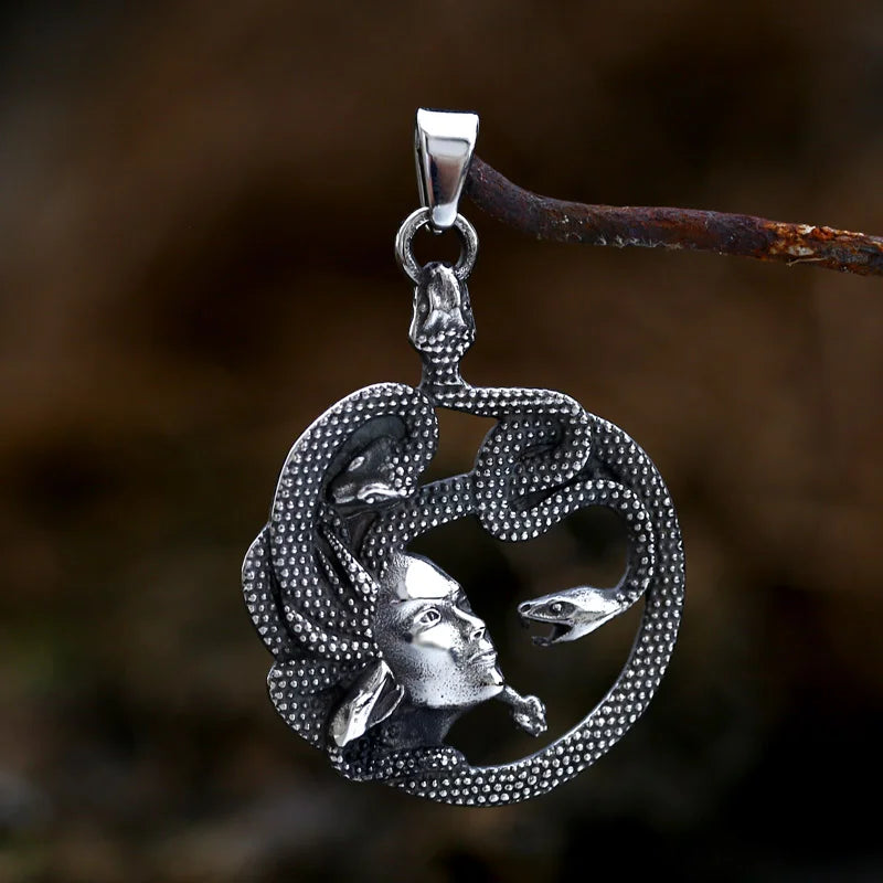 Snake Stainless Steel Pendant Necklace