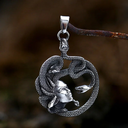 Snake Stainless Steel Pendant Necklace