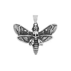 Skull Moth Pendant — Stainless Steel