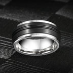 Rings For Men 9mm Original Male Classics Black Lassa Craft Comfort Fillet Party Engagement Gift Jewelry,Engraving