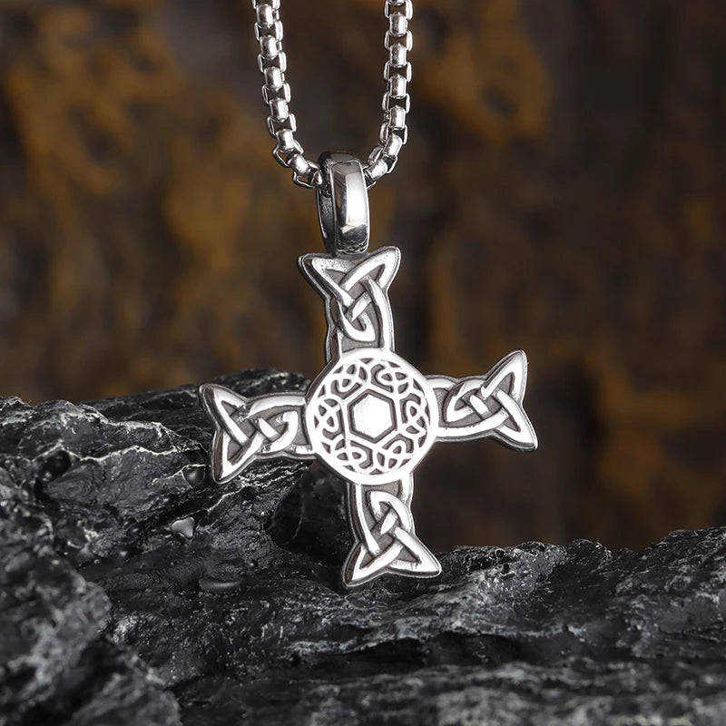 Vintage Catholic Cross Pendant Necklace — Amulet