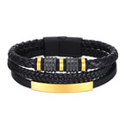Viking Multi Layer Braided Leather Bracelet