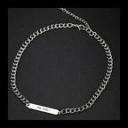 Minimal Bar Pendant Necklace — Stainless