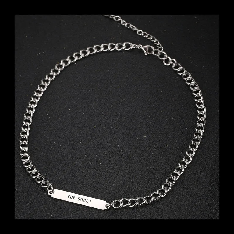 Minimal Bar Pendant Necklace — Stainless