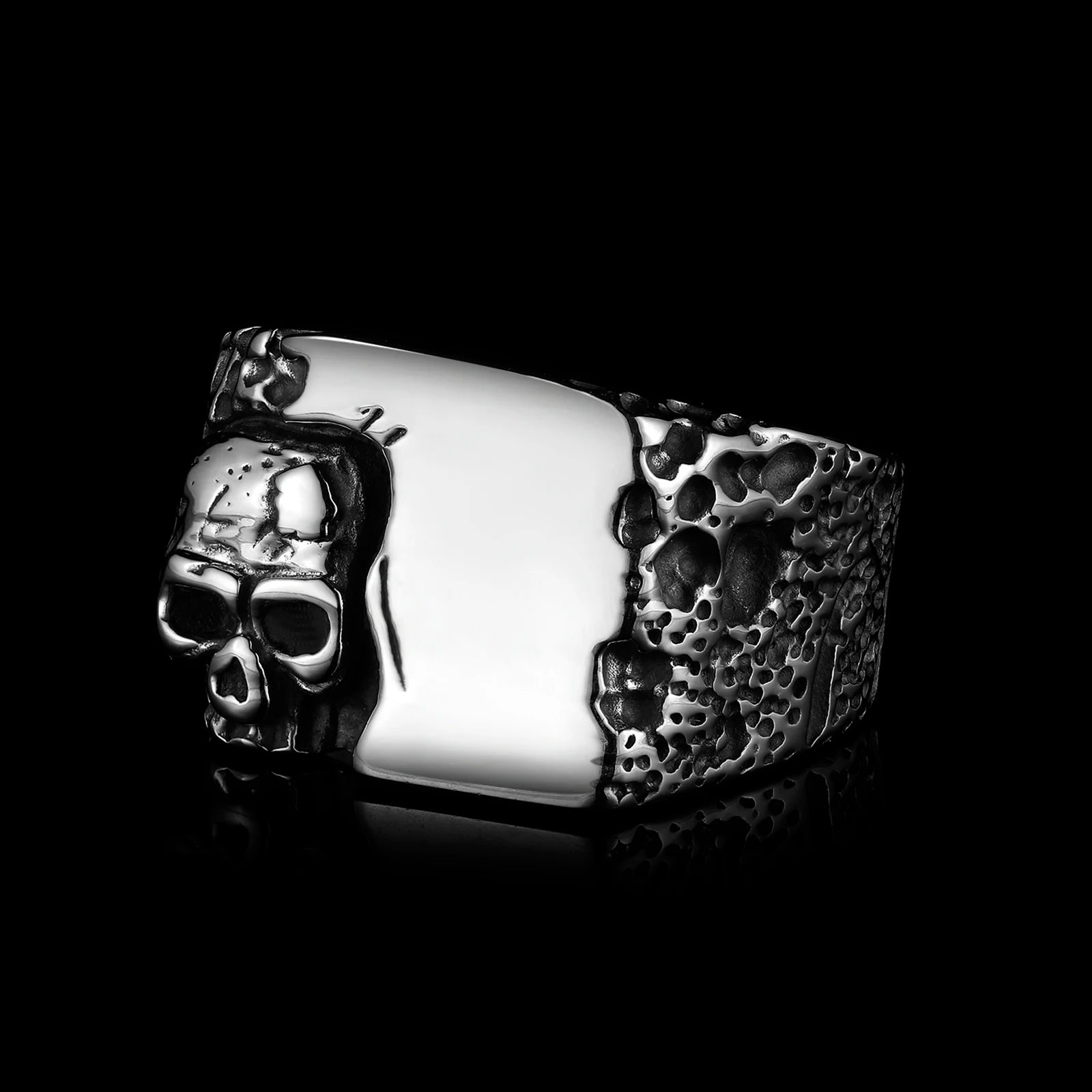 Men's Calvarium Skull Ring Gothic 316L Stainless Steel Biker Ring Motorcycle Band jewellery Party Gift OSR734