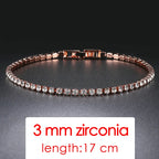 ZHOUYANG Tennis Bracelets For Women Simple Luxury Round Crystal Gold Color Bangle Chain Wedding Female Gift Wholesale Jewelry