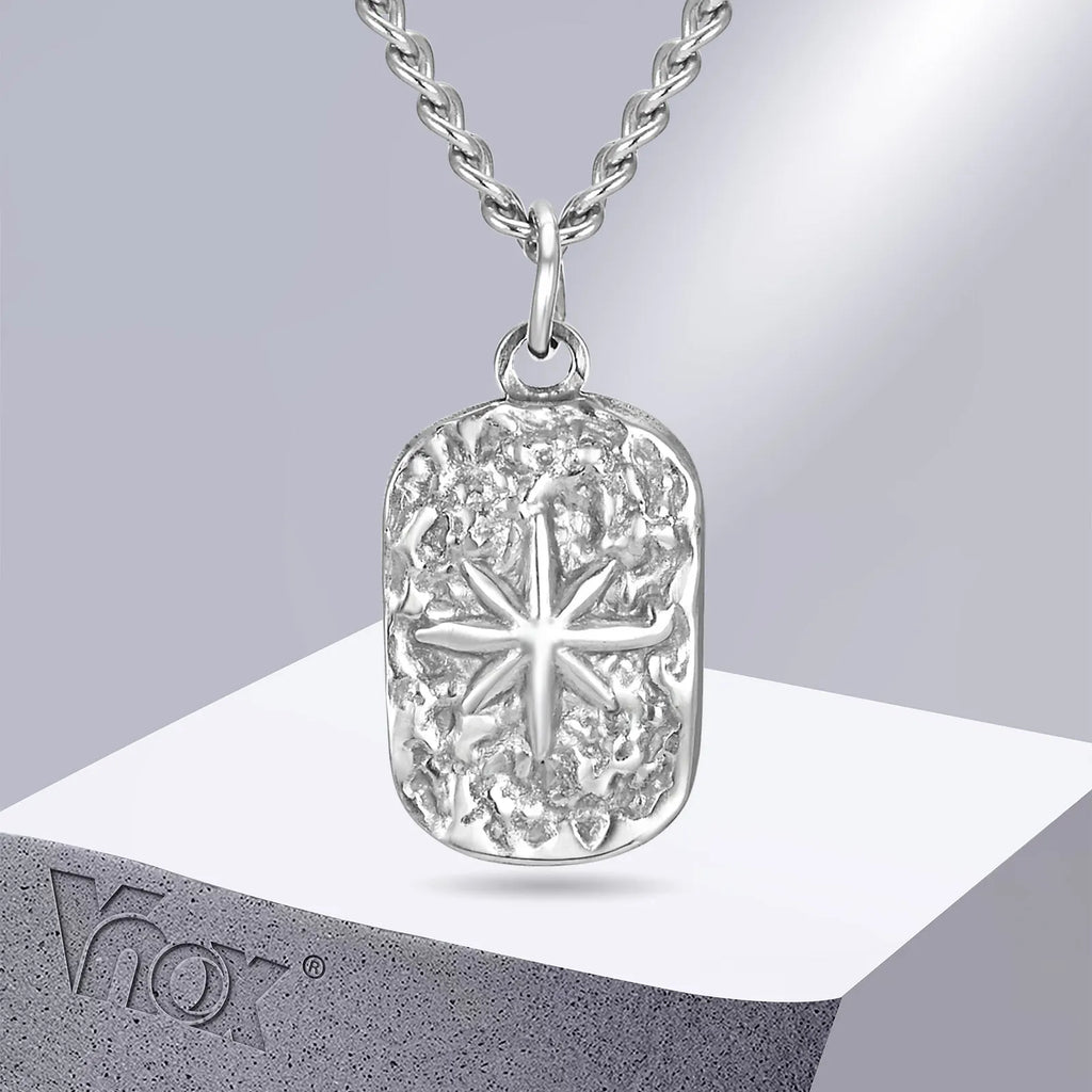 Military Dog Tag Stainless Steel Pendant Necklace
