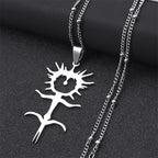 Statement Chain Pendant Necklace — Stainless Steel