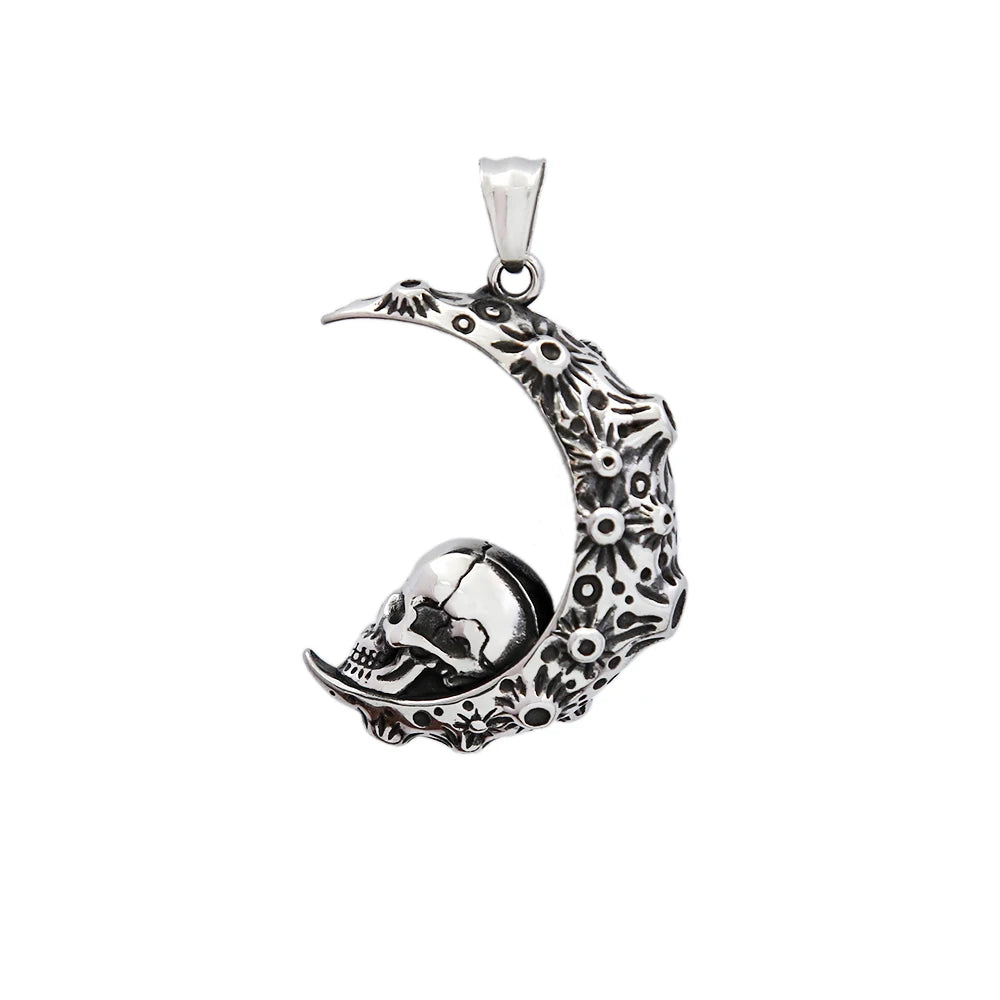 Gothic Skull Pendant Necklace — Stainless Steel