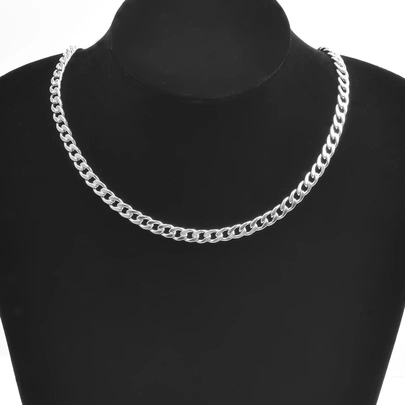 90CM Cuban Link Chain Necklace — Stainless