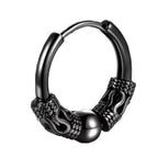 Stainless Steel Gothic Totem Hoop Earring