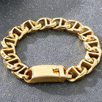 Cool Bracelet for Man 13MM Wide Men's Stainless Steel Link Chain Bracelets Biker Jewelry Hip Hop Charms for Boys