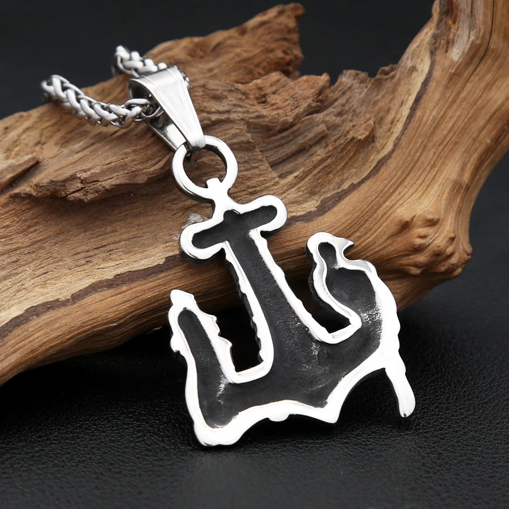 Viking Thor Hammer Wolf Pendant — Stainless Steel