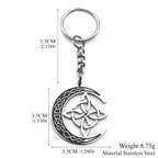 Celtic Steel Ring Crescent Irish Knot Key Witch