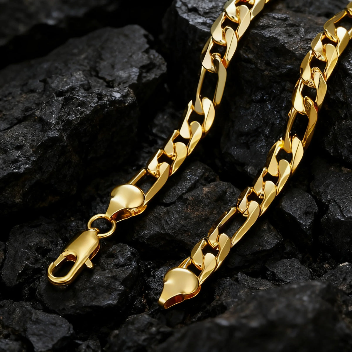 Luxury 3:1 Thickness 8mm Men's Hip Hop Cuban Chain Figaro Chain