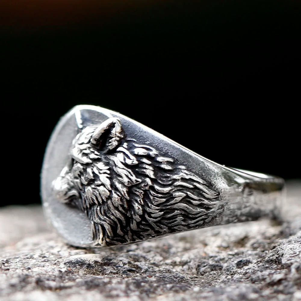2023 NEW Men's 316L Stainless Steel Viking Nordic Wolf Of Thor High Quality Jewelry Ring Free Shipping