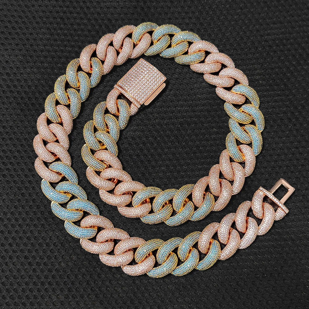 Iced Out Cuban Necklace Stainless Steel 25MM