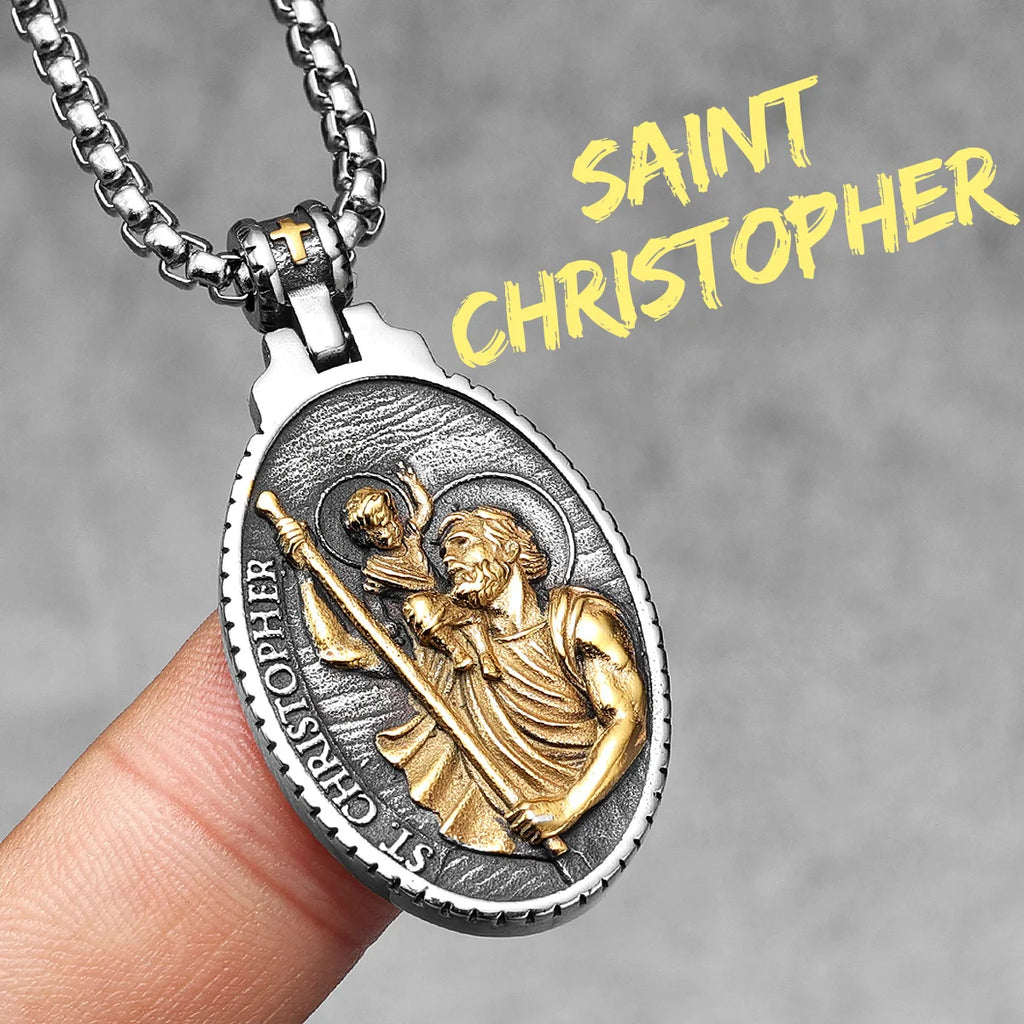 St. Christopher Pendant — Stainless Steel