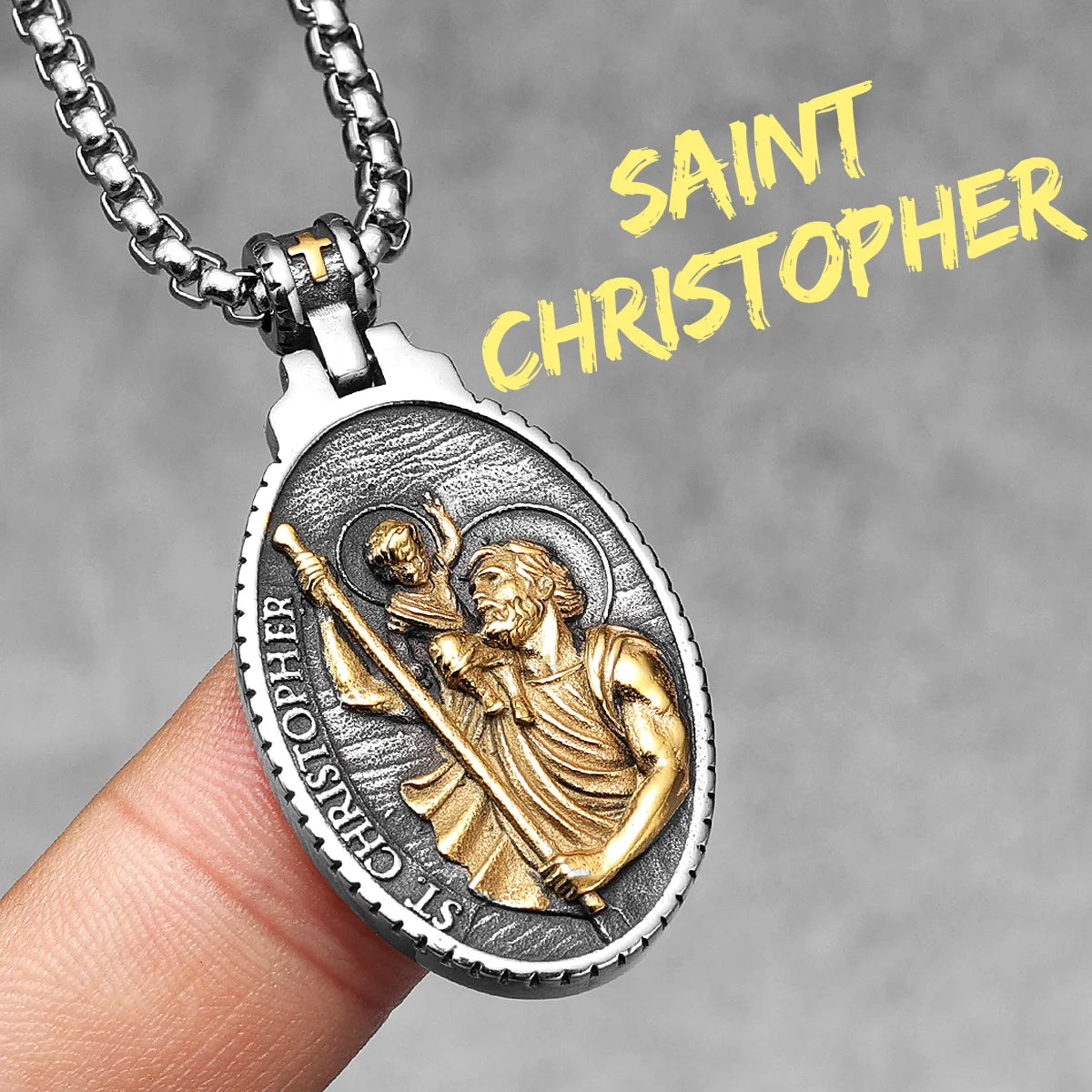 St. Christopher Pendant — Stainless Steel