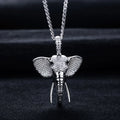 Iced Out Elephant Pendant — 925 Silver