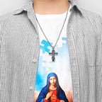 INRI Jesus Cross Pendant Necklace — Stainless Steel