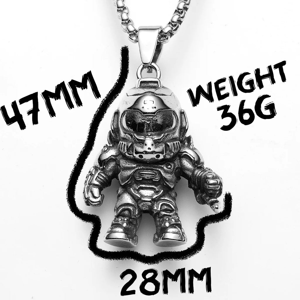 Astronaut Pendant Necklace Stainless Steel