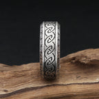 Odin Steel Ring Viking Futhark Runes 316L Norse