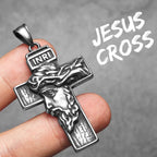 3D Jesus Cross Pendant — Stainless Steel
