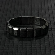 Hematite Therapy Stretch Bracelet — Mixed Metal