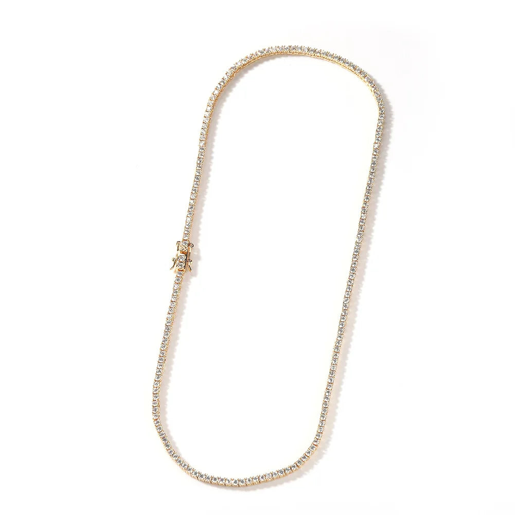 4mm Row Zircon Tennis Chain Necklace