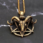 Skull Pentagram Pendant — Stainless Steel