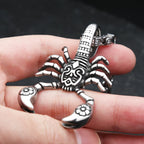 Scorpion Pendant Necklace — Stainless Steel
