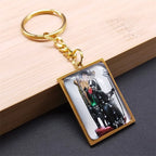 Ghost Band Pendant Keychain — Stainless Steel