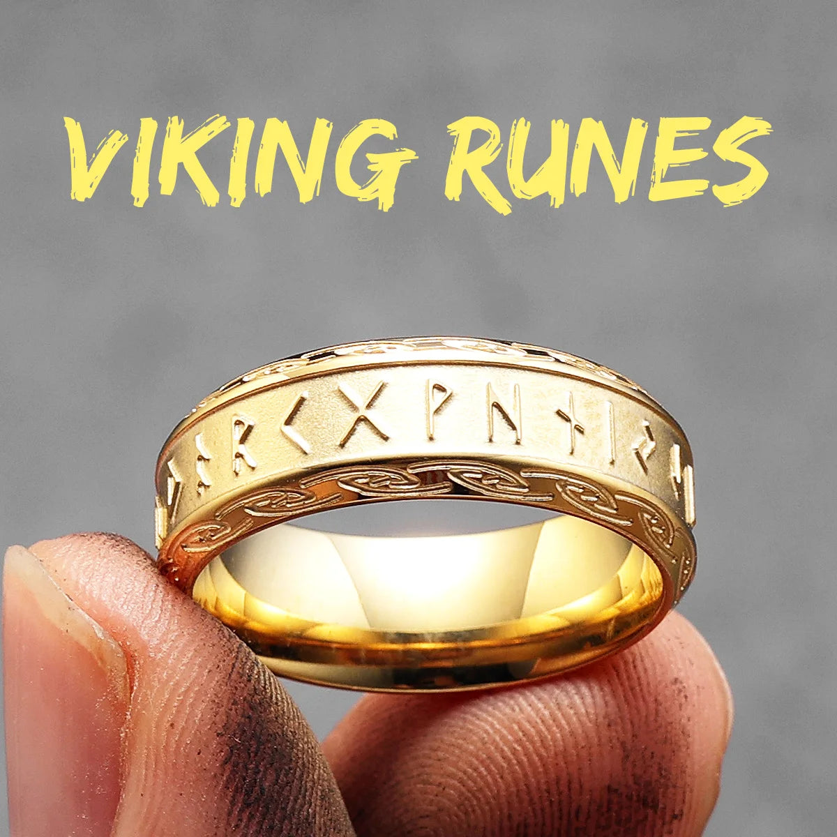 Viking Rune Ring — Stainless Steel