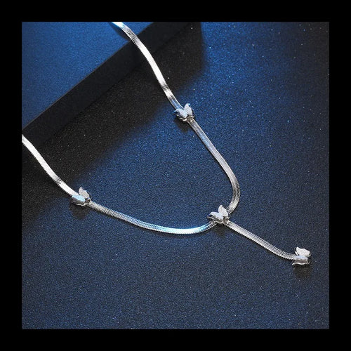 Butterfly Pendant Necklace — Stainless