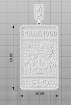 Iced Out Logo Tag Pendant Necklace