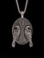 Odin Steel Chain Nordic Mythology Double Crow