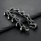 Vintage Punk Unique Snake Bracelets For Men Women 316L Stainless Steel Hip Hop Biker Vikings Animal Bangles Charm