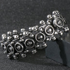 Gothic 25MM Width Skull Head Link Chain Bracelet for Men 316L Stainless Steel Men's Bracelets Punk Rock Jewelry