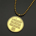 Gold Pendant Multilingual Palestine Wheat Ears