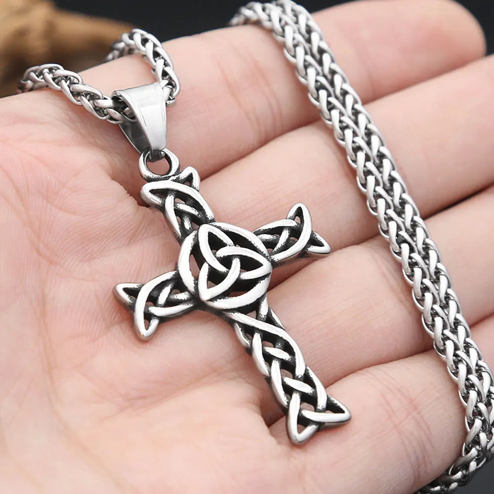 Viking Celtic Stainless Steel Pendant Necklace