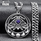 Moon Crescent Pendant Necklace — Stainless Steel