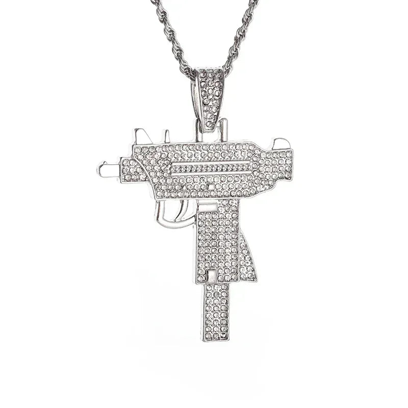 Bling Iced Out Savage Pendant Cubic Zirconia Letter Necklace for Men Women Hip Hop Rock Rap Party Jewelry